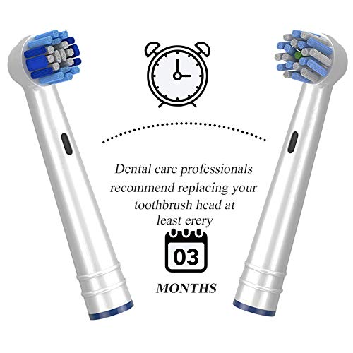Replacement Toothbrush Heads Compatible with Oral B, Pack of 8 Electric Replacement Heads for Oral B Toothbrush - 4 Cross Action, 4 Precision Clean Brush - Thumbnail 5