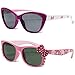 MOTOEYE BEST GIFT Kids Polarized Sunglasses for Children Age 4-12 Years Old, Girl or Boy Styles, Pack of 2 (sunggles001-purple)