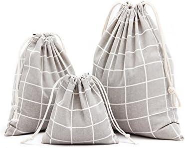 RoomDiary Drawstring Bags Home/Travel Organize Charger Headset Cable-Gray Square