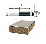 Bosch 85216M 1/2 In. x 1 In. Carbide Tipped 3-Flute Flush Trim Bit