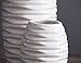 RITTRO D'vine Dev 8 Inches White Ceramic Vase Wave Design Hand Glazed, Ideal for Fresh Bouquets, Floral Arrangement, Everyday Home Decoration Vase and Special Events - Gift Box Packaged