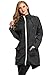 HOTOUCH Ladies Rain Mac Parka Fishtail Festival Raincoat Hooded Jacket(Black,L)