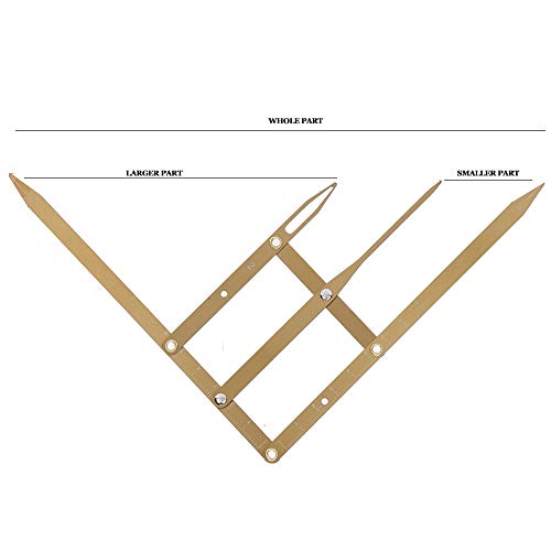 Tattoo Eyebrow Ruler, Microblading DIY Ruler Calipers Microblading Supplies Shaper Ruler Golden Ratio Makeup Symmetrical Tool Accessory(Gold)
