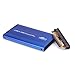 HDE USB 2.0 Aluminum External Hard Drive Enclosure Case Supports 2.5-inch IDE/PATA Drives Up To 500GB (Blue)