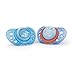 Chicco Flair Orthodontic BPA-Free Pacifier with Reusable Sterilizing Case, 2-pack, Teal/Green, 6-12m