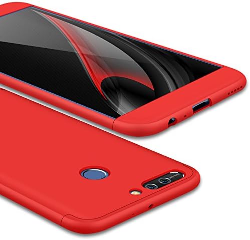 Honor 8 Pro Case, Honor V9 Case, GKK Double Dip Ultra Slim Knight Series Case For Huawei Honor 8 Pro Hybrid PC [HARD] Full Protection Matte Phone Case (Red)