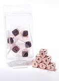 Solid Metal Bright Copper 6d6 Polyhedral Dice Set by Hedral - D&D RPG D6 Gaming Dice