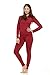 Thermajane Long Johns Thermal Underwear for Women Fleece Lined Base Layer Pajama Set Cold Weather (Small, Red)