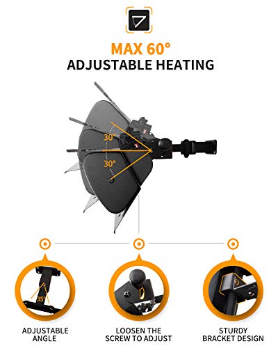 Star Patio Electric Patio Heater with Remote, Wall Mounted, Outdoor Ceiling Patio Heater, Indoor/Outdoor Heaters, Infrared Heater, Hanging Patio Heater, Industrial Black, STP2020-A-RM