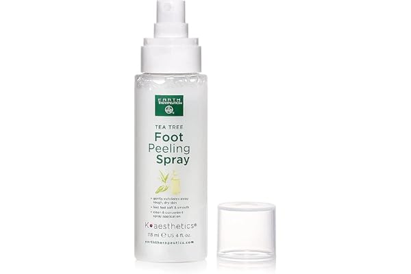 Earth Therapeutics Tea Tree Foot Peeling Spray Ã¢â‚¬â€œ Convenient Spray for Buffing Away Calluses Ã¢â‚¬â€œ Soothing Botanicals with Australian Tea Tree Oil Ã¢â‚¬â€œ Exfoliate Dry Rough Skin