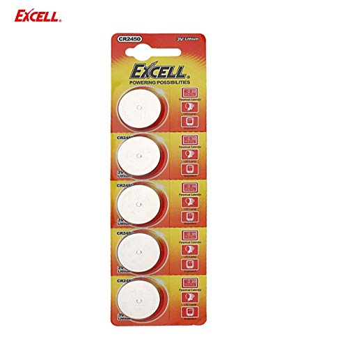 Remote Control Model Vehicle Parts and Accessories,5PCS EXCELL 3V CR2450 Lithium Coin Cells Button Batteries for Watch LED Lights