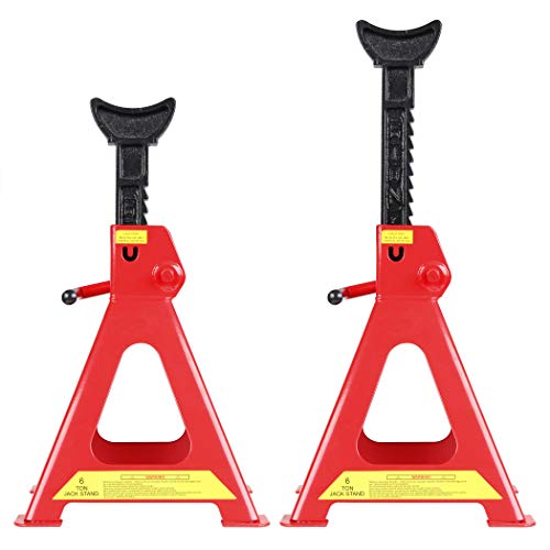 CARTMAN 6 Ton Jack Stands with Outer Foot pad (Sold in Pairs) (Best 6 Ton Jack Stands)