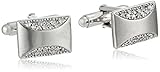 Sterling Silver Diamond Men's Cuff Links