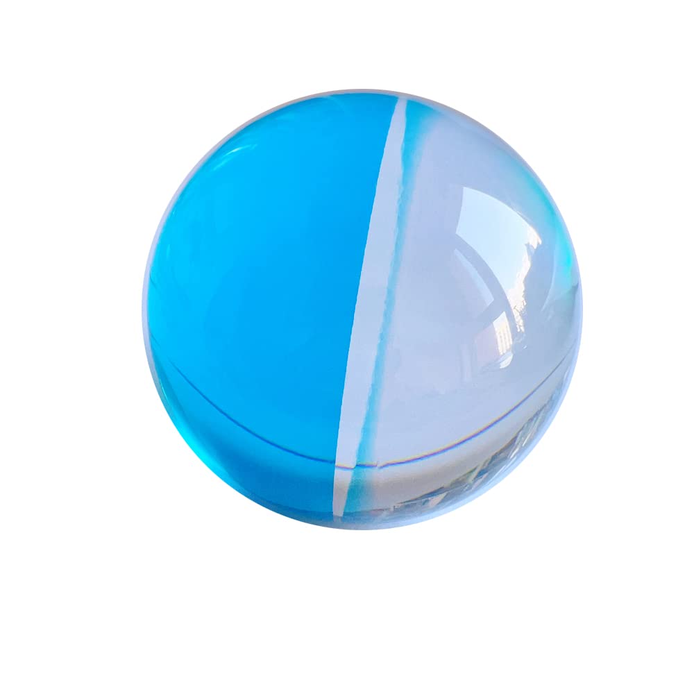DSJUGGLING Transparent Colored Two-Tone 80mm Acrylic Contact Juggling Ball for Single Ball Tricks & Stage Performance - 2-Tone Acrylic Sphere in 3.15