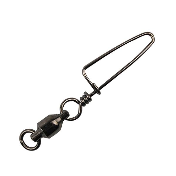 Easy-Catch-10-30-Pack-High-strength-Fishing-Ball-Bearing-Swivel-with-Coastlock-Snap-Strong-Welded-Ring-for-Saltwater-Fishing-18Lb-to-440Lb-100-CopperStainless-Steel-with-Black-Nickle-Coated Easy-Catch-10-30-Pack-High-strength-Fishing-Ball-Bearing-Swivel-with-Coastlock-Snap-Strong-Welded-Ring-for-Saltwater-Fishing-18Lb-to-440Lb-100-CopperStainless-Steel-with-Black-Nickle-Coated