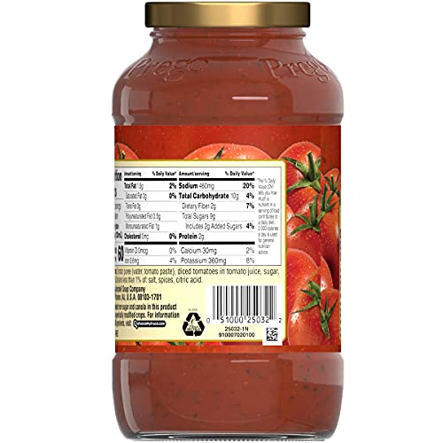 Prego Pasta Sensitive Recipe Traditional Tomato Sauce, 142.5 Oz, Pack