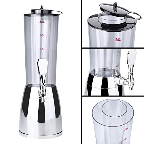 25L-Biersule-Zapfsule-Beer-Dispenser-Machine-Trinksule-Getrnkespender-Getrnkesule-mit-Eisrohr-fr-Wein-Bier-Wasser-Saft-Home-Bar-ZubehrSilber