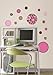 Brewster WPD94573 Pink Brown Gone Dotty MiniPops, 13-Inch x 13-Inch