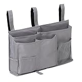 Pocket Bedside - Big Hanging Storage Organizer 8 Pockets for Books Phones Tablets Accessory and TV Remote - Best for Headboards, Bed Rails, Dorm Rooms, Bunk Beds, Apartments, Bathrooms & Travel