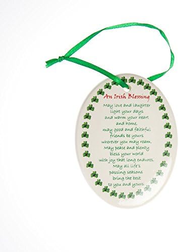 Fine Porcelain Oval Hanging Decoration With May Love And Laughter Blessing