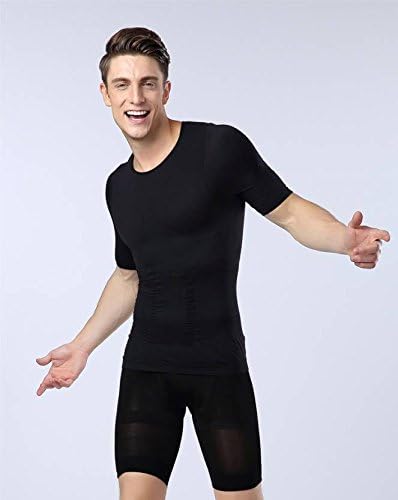 iZED Men'S Comfortable Body Shapewear Tummy Tucker Slimming Slim And Lift Hot Shaper Sweatless Stylish & Comfortable Full Sleeves Black Vest