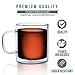 ParkBrew Double Walled Glass Mugs - Includes set of 2 coffee cups, 14. oz. Capacity with Double Wall Glass to Retain Heat in These Large Borosilicate Glass Coffee Mugs
