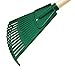 Kids Garden Rake with Solid Wood Handle Sweep Fall Leaves Lawn - Easy Grip Handle (Kids & Adults)