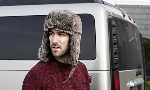 Screamer Vodka Bar Earflap Hat, Brown, 60cm