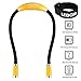 LEDGLE LED Neck Light for Reading Rechargeable Neck Flashlight for Knitting, 3 Adjustable Brightness, Flexible Soft Silicone Arms - for Reading Knitting Crocheting Camping Repairing (Yellow)
