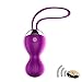 Weyes Multifunctional 7 Frequency Wireless Remote Control Vibrating Egg/Kegel Ball for Women, Purple, 7.2 Ounce