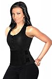 Sauna Suit,Camellias Women's Neoprene Hot Sweat Sauna Suit Tank Top Vest with Adjustable Waist Trainer Belt for Weight Loss, SZ8012-Black-4XL