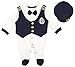 Lilax Baby Boy Sailor Outfit Footie with Hat 2 Piece Set 0-3 Months Navy