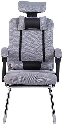 Ybzbx Pc Gaming Chair No-foot Computer Conference Study Home Reclining Mesh Bow Fixed Foot Seat Suitable for Game Break