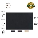 Anishe Large Size Leather Repair Patch, First-aid for Sofas Car Seats, Handbags Jackets, Large Size, Plain 11-inch by 23-inch, Black
