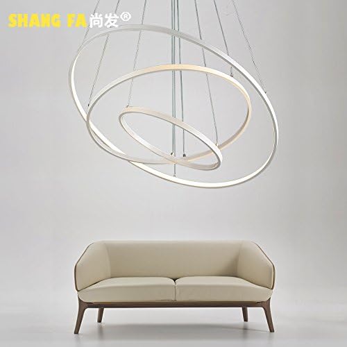 Gao Chandelier Modern The Nordic Minimalist Modern Chandeliers Creative Led Lamps Round Fashion Living Room Restaurant Bedroom Den Ring Chandelier Diameter 200Mm/400Mm/600Mm LED lamps