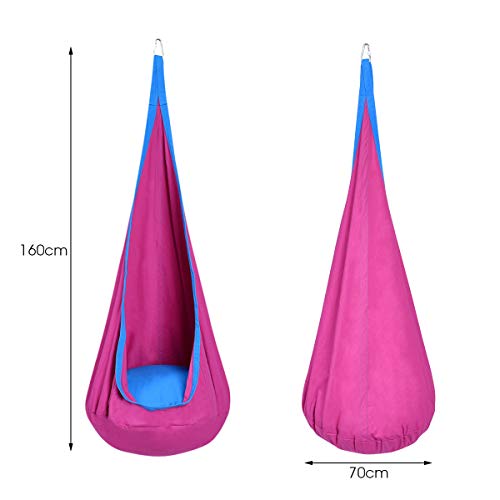 DREAMADE Hängehöhle für Kinder, Hängesessel Kinderhängesitz für innen und draußen, Kinder Hängesack als Fly Schaukel… – Bild 6