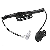 Alvin's Cables 2 pin lemo Right Angle to Anton Bauer D-TAP Coiled Power Cable for Teradek ARRI