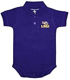 LSU Tigers NCAA College Newborn Infant Baby Polo Creeper