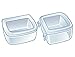 DryFur Pet Carrier Food Water Dish - Clear- Spill Resistant - Hook On Cups - Travel Kennel Bowls set of 2 (Small)