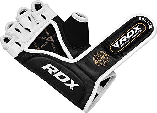 RDX-Guantes-MMA-para-Artes-Marciales-Entrenamiento-Cuero-Kickboxing-Guantillas-Bueno-para-Muay-Thai-Saco-de-Boxeo-Lucha-Libre-Combate-Training-Sparring-y-Grappling