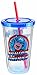 Vandor 26214 Marvel Captain America 18 oz Acrylic Travel Cup with Lid and Straw, Multicolor