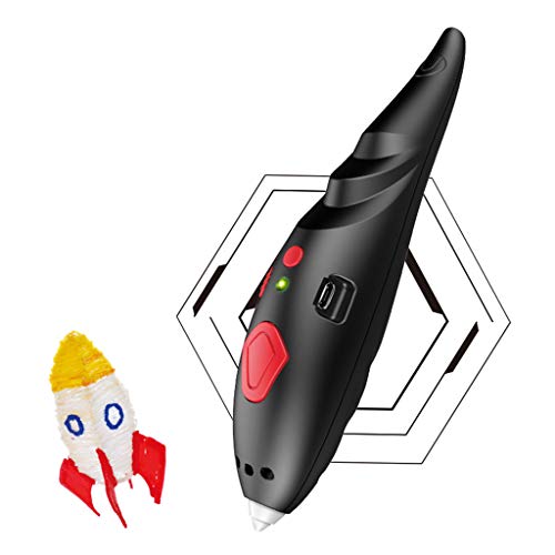 Hisoul 3D Printing Pen for Kids, Toys for Kids 3D Pen with 8 Consumables Doodle Drawing Arts Printer Modeling Printing Pen for Kids Christmas Wonderful Gift (Black) - Thumbnail 2