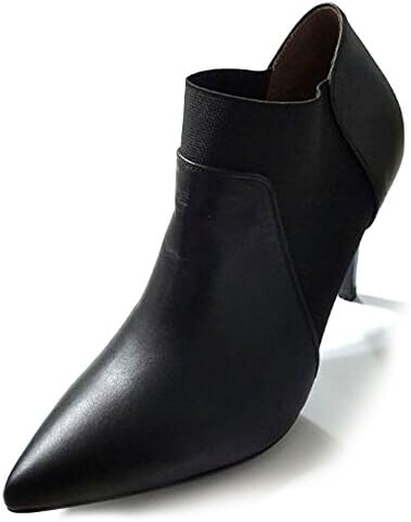 DongHyun Shoes Women's Classic Ankle boots Black Cowhide Pumps 8 US