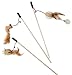 LukPaw Cat Teaser Cat Kitten Toys Set Natural Sisal Wand Teasers with Mouse, Bell, Feather, Elastic String, and Sturdy Wood Rod