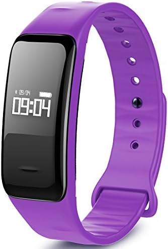 MBHB Health Fitness Tracker, Oxygen Blood Pressure / Heart Rate monitor, Waterproof Pedometer Smart Watch for Android and iOS, Purple