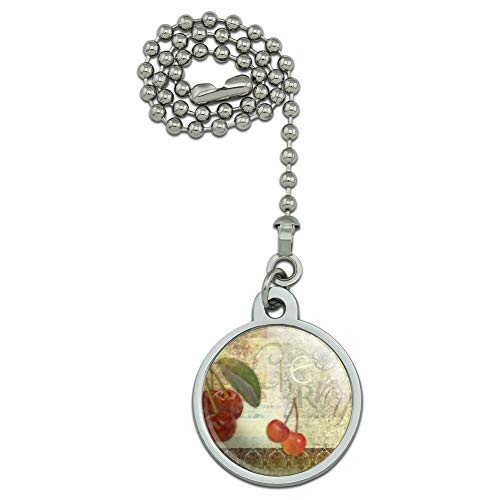 GRAPHICS & MORE Christmas Holiday Cherry Cherries Red Green Ceiling Fan and Light Pull Chain