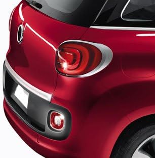 OMAC Auto Exterior Accessories Chrome Trunk Tailgate Grab Handle Trim Cover Stainless Steel Fits Fiat 500L 2013-2018