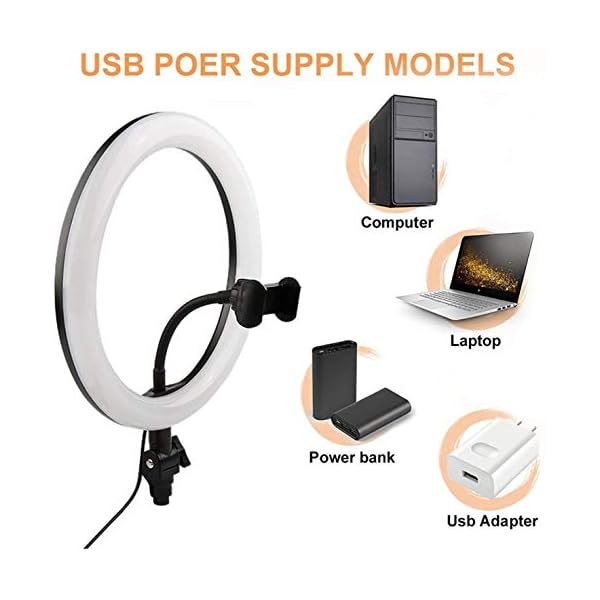 XHCP Elektronik Ring Licht 10 Zoll Ring Lichter Ring Blitz für Telefon Kamera LED Foto Eingebaute Batterie Nehmen für… – Bild 8