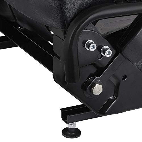 SHZOND Universal Forklift Seat Komatsu Style Forklift Suspension Seat with Retractable Seat Belt Excavator Seat (Black)