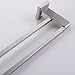 Kes 4-Piece Bathroom Accessory Set, Includes Double Towel Bar, Toilet Paper Holder, Towel Ring, Double Robe Hook - SUS 304 Stainless Steel Brushed Finish Wall Mount, LA242-43